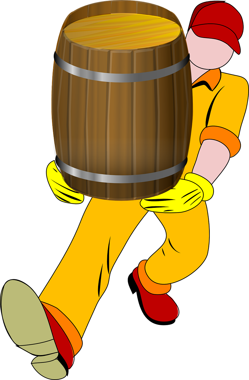 man barrel carrying free photo