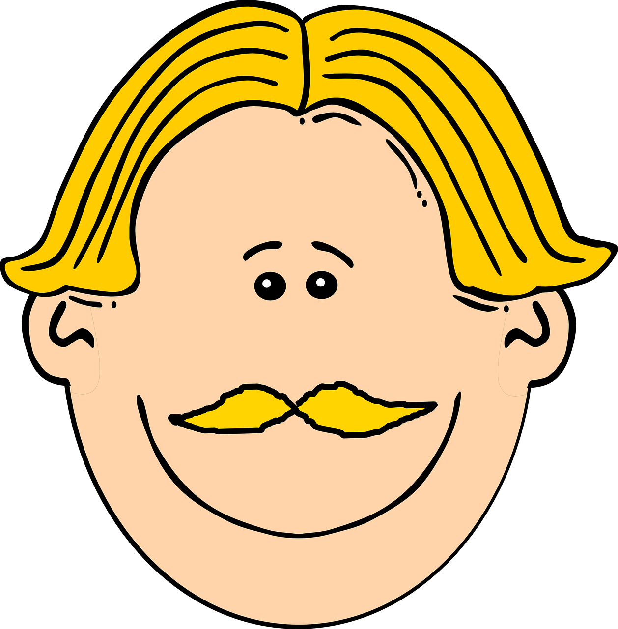 man mustache blond free photo