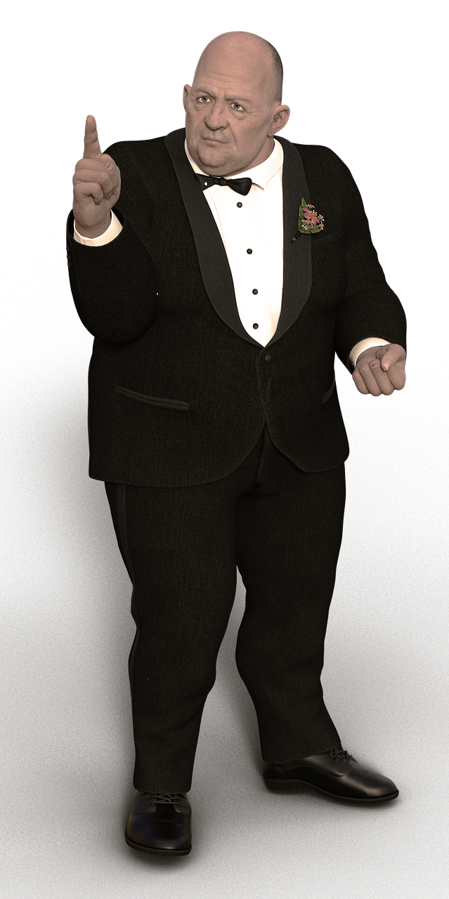 man overweight suit free photo