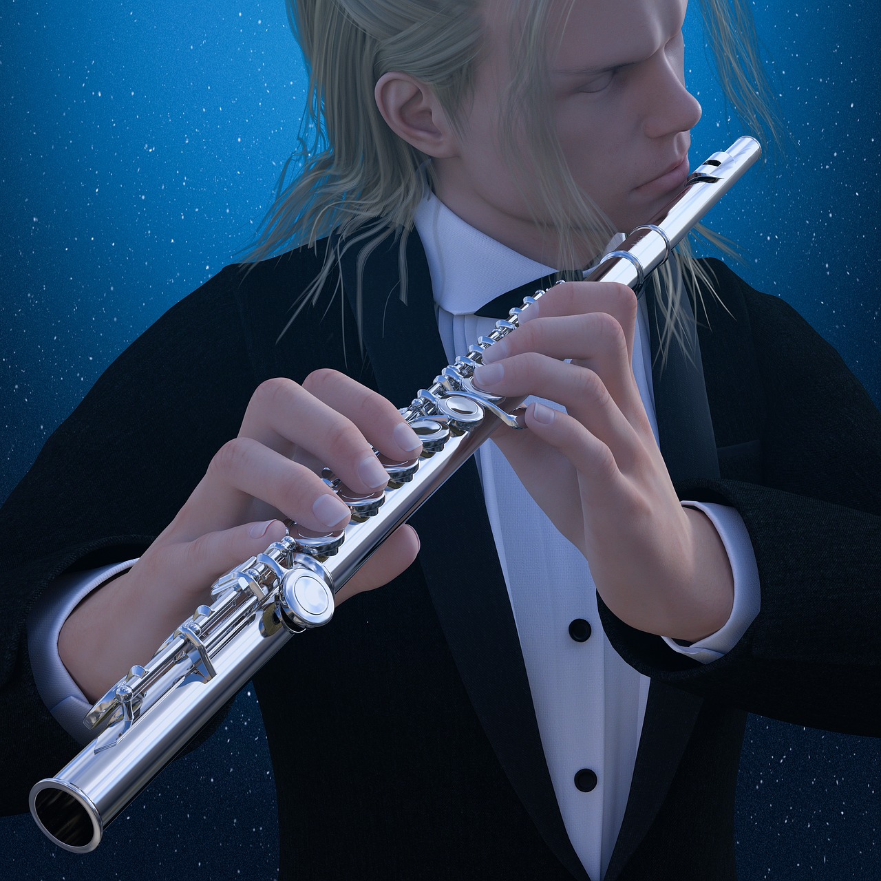 man  flute  musical instrument free photo