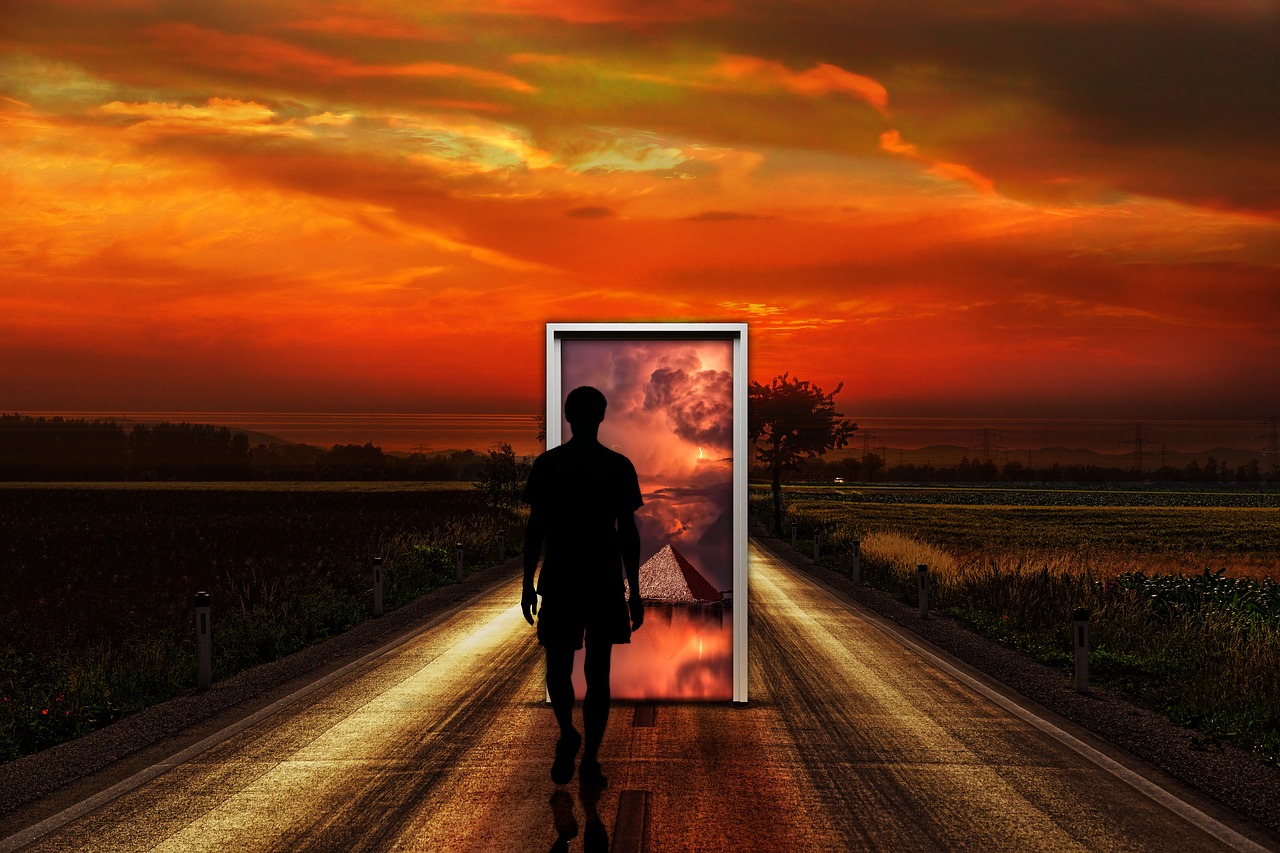 man  door  fantasy free photo