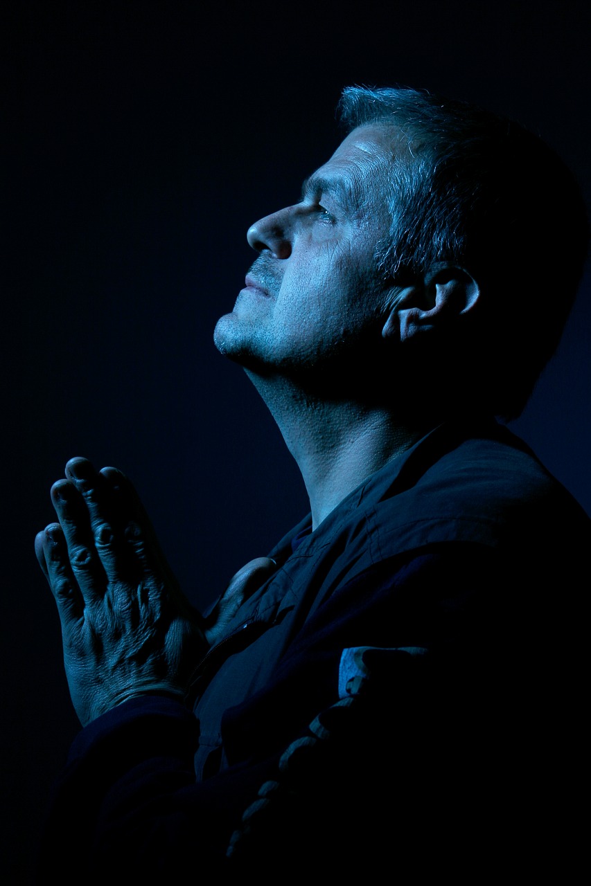 man  male  pray free photo