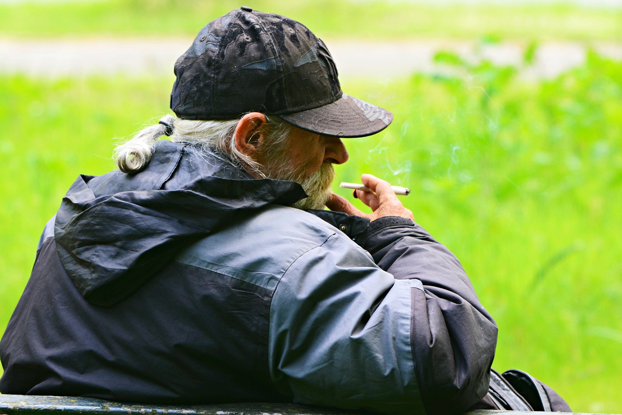 man  elderly  smoking free photo