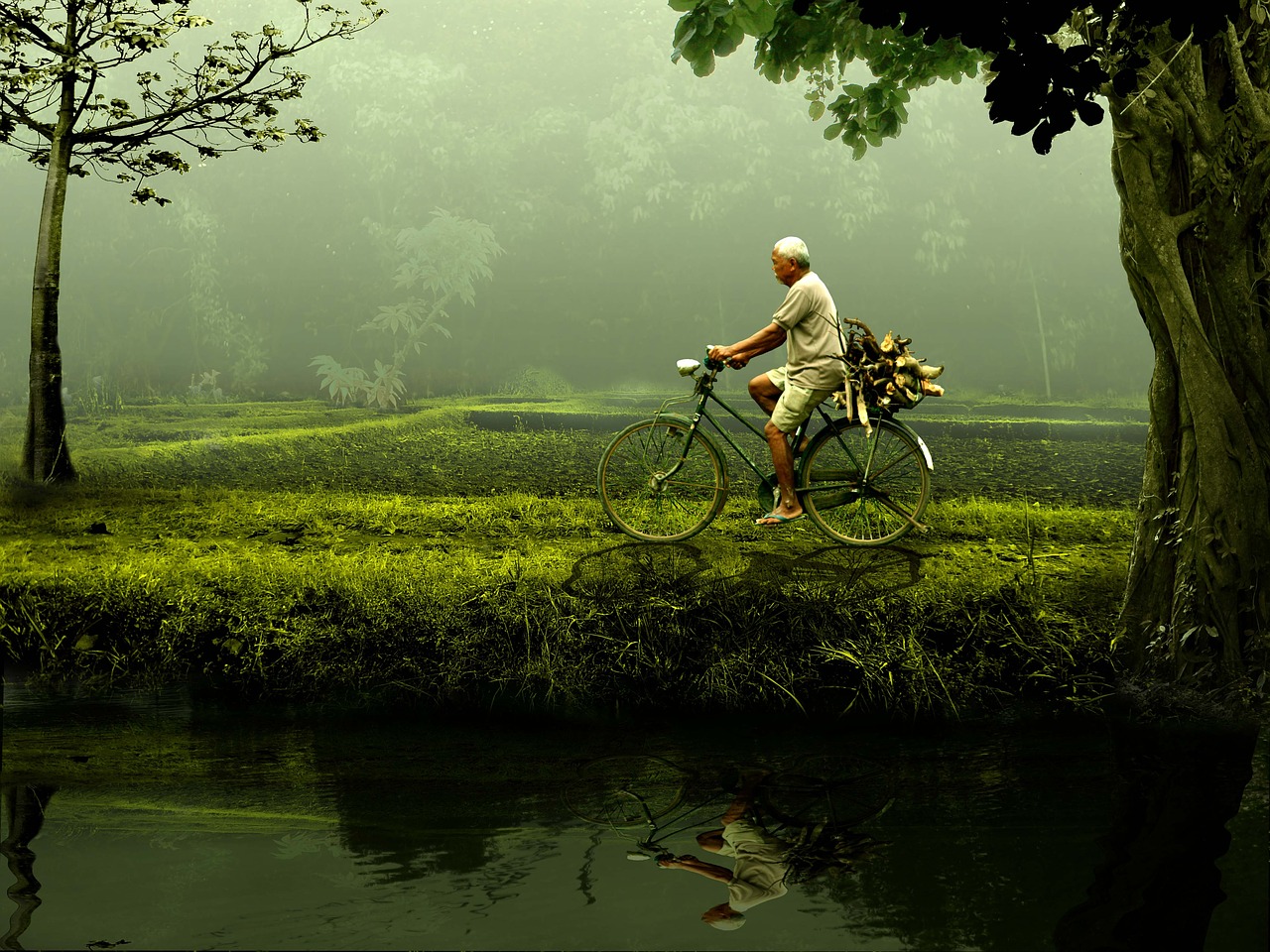 man old bike free photo