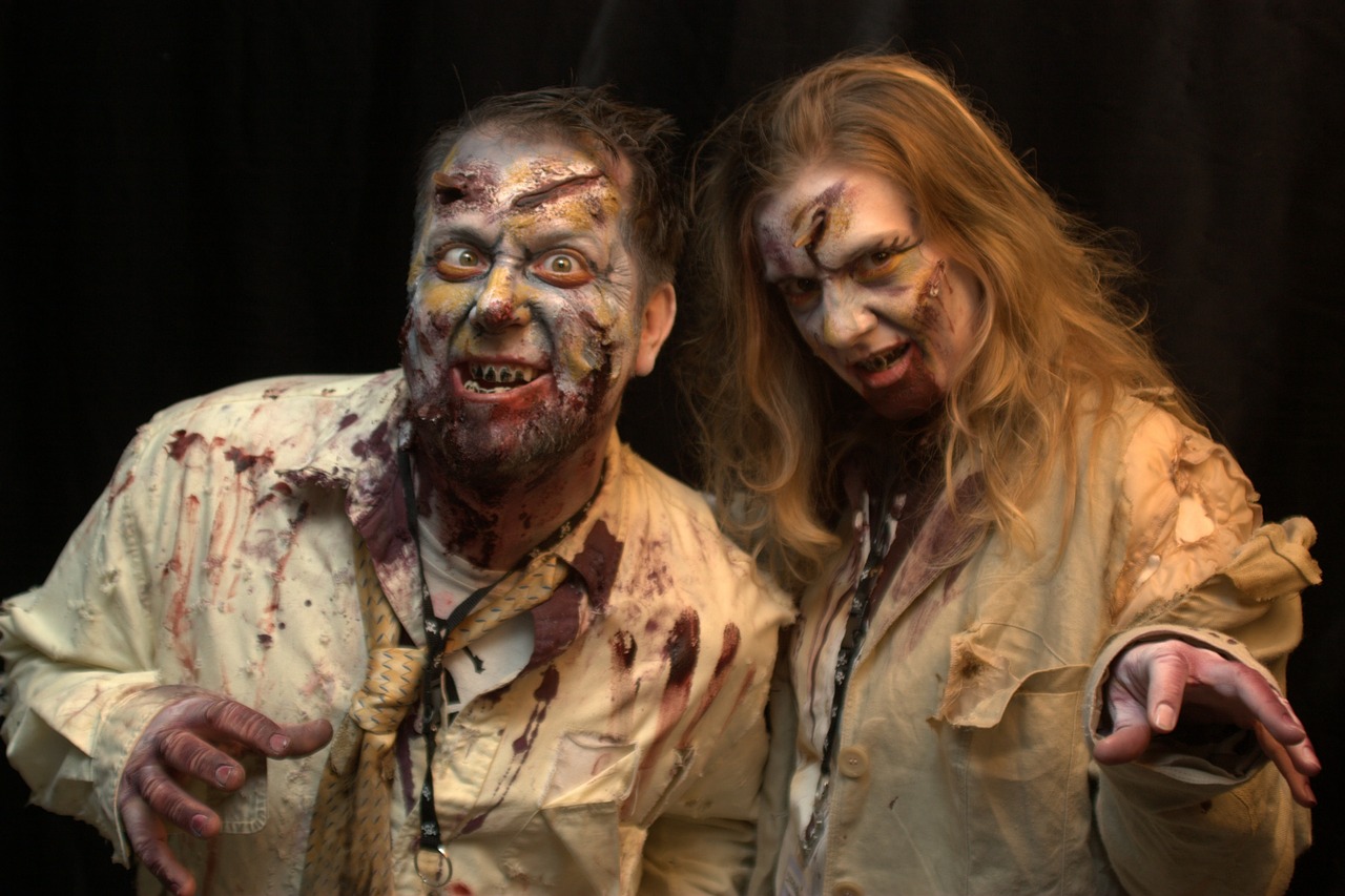 man woman zombies free photo