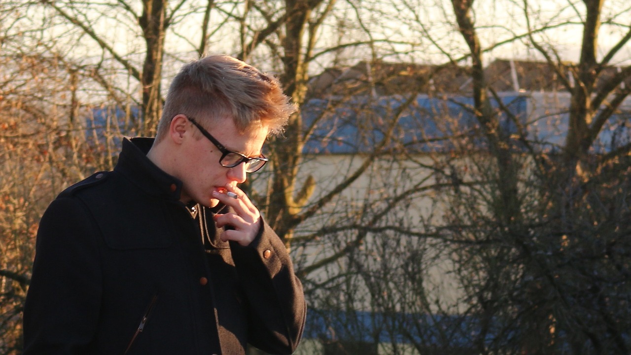 man boy smoking free photo