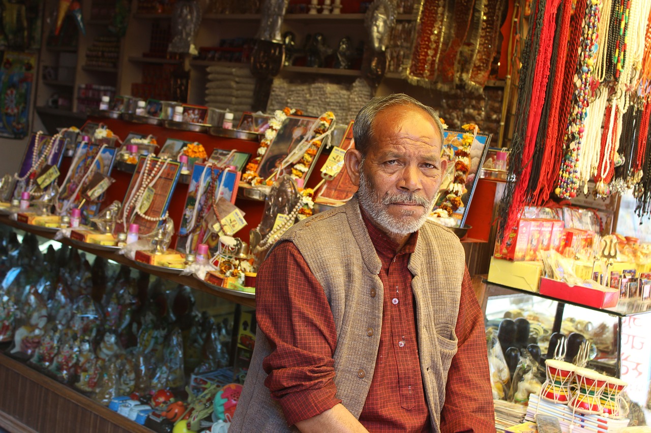 man shopkeeper shop free photo