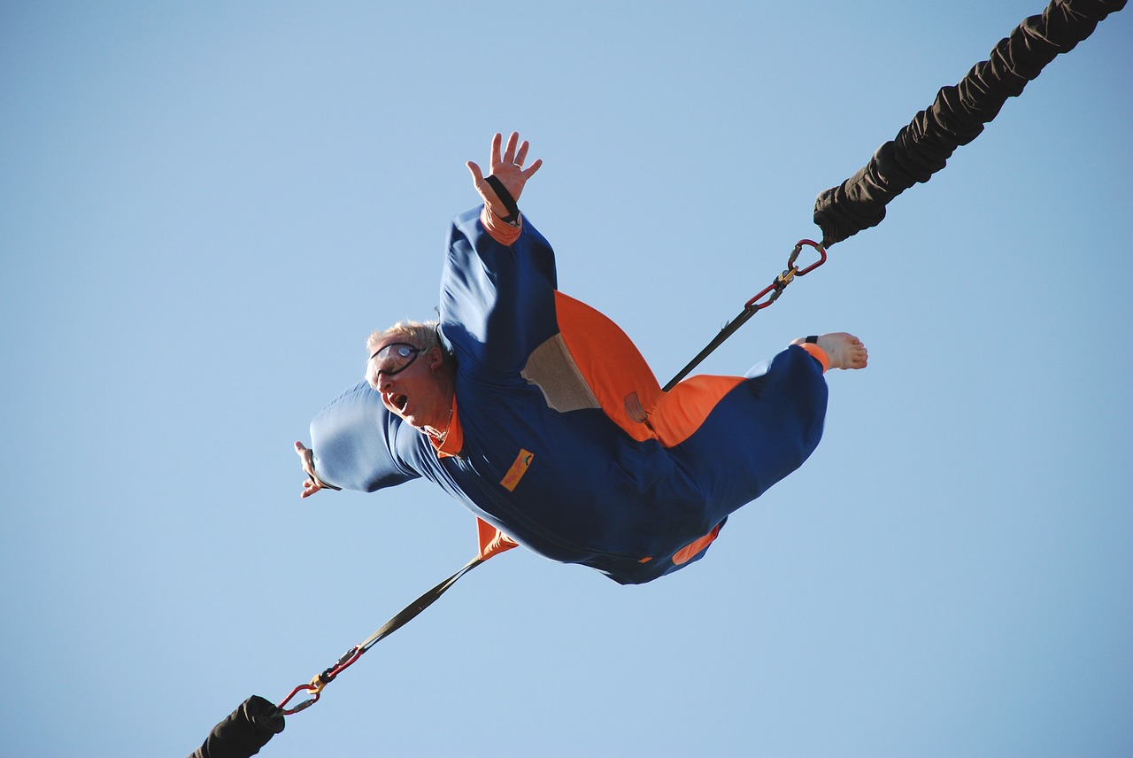 man flying manege show free photo