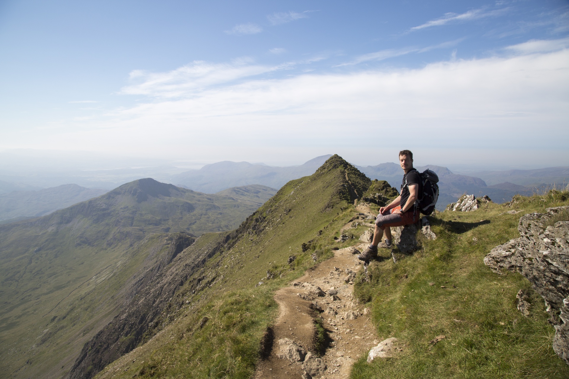 mountain top man free photo