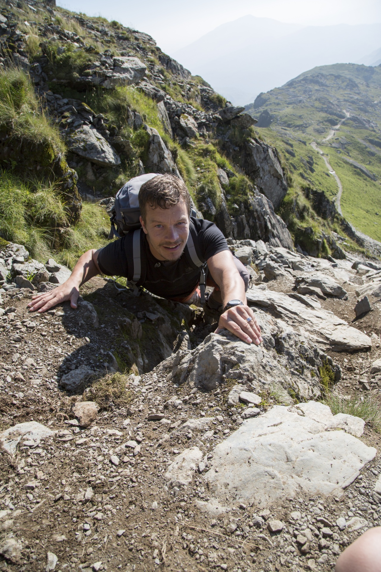 mountain top man free photo