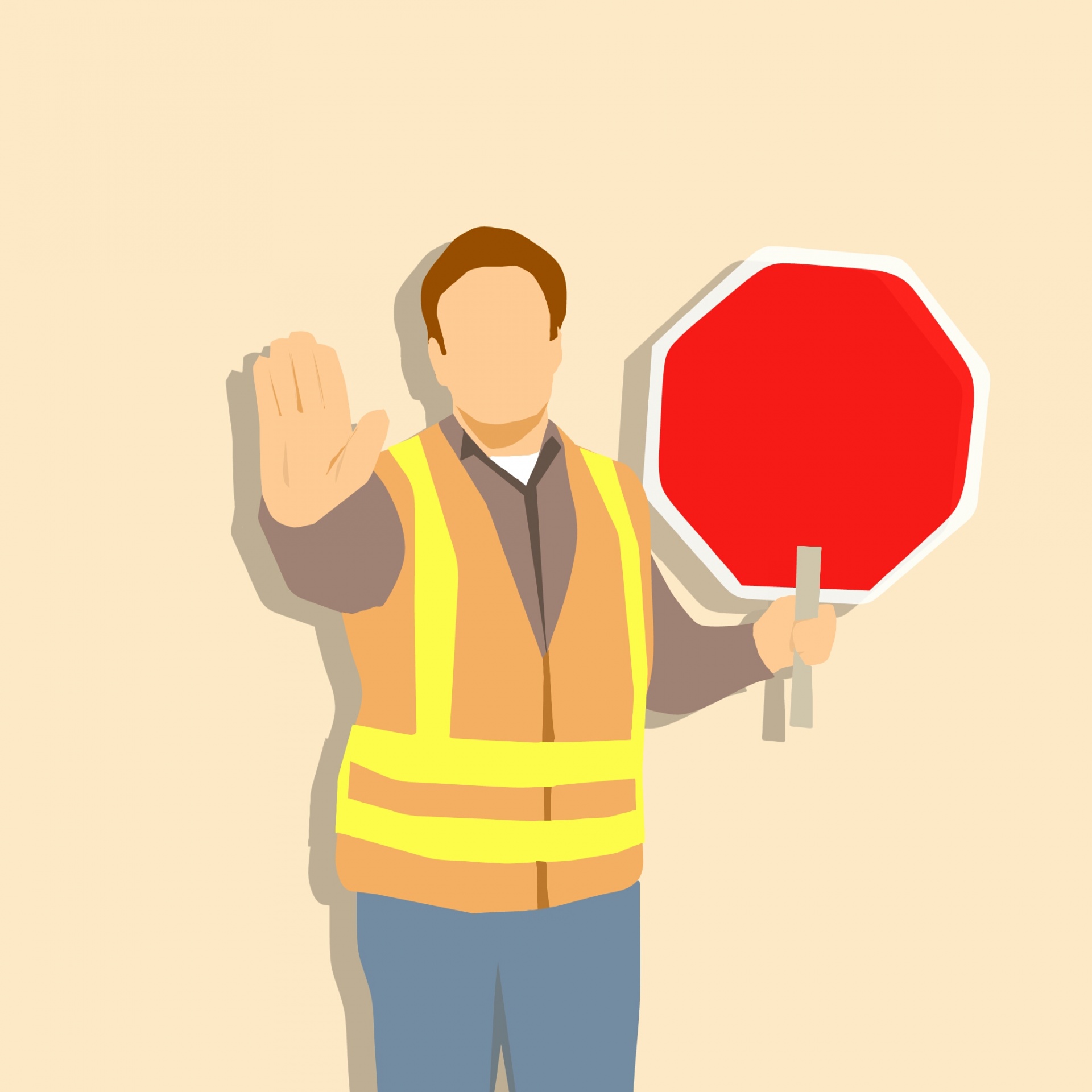 crossing guard sign free photo