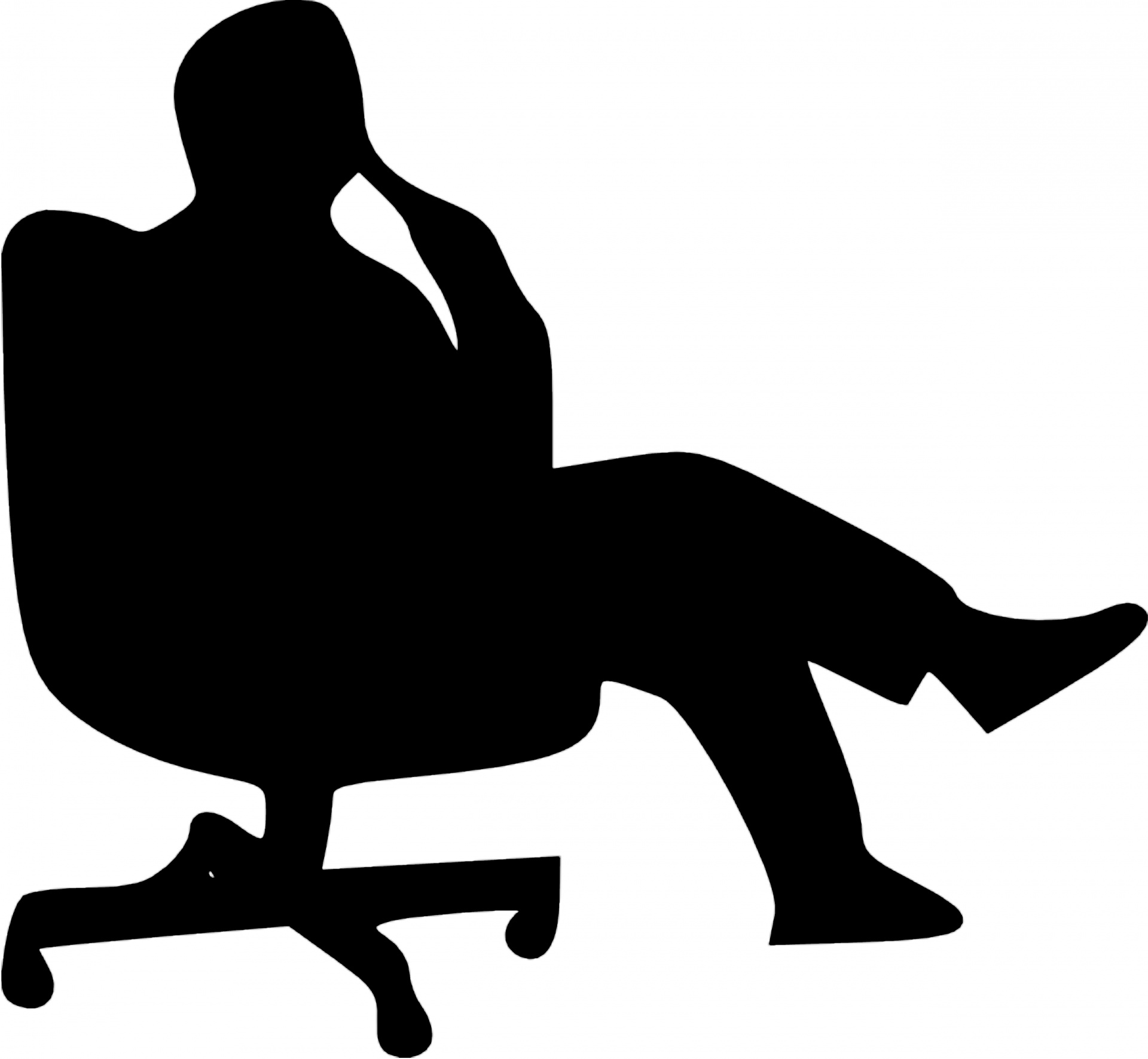 silhouette man chair free photo