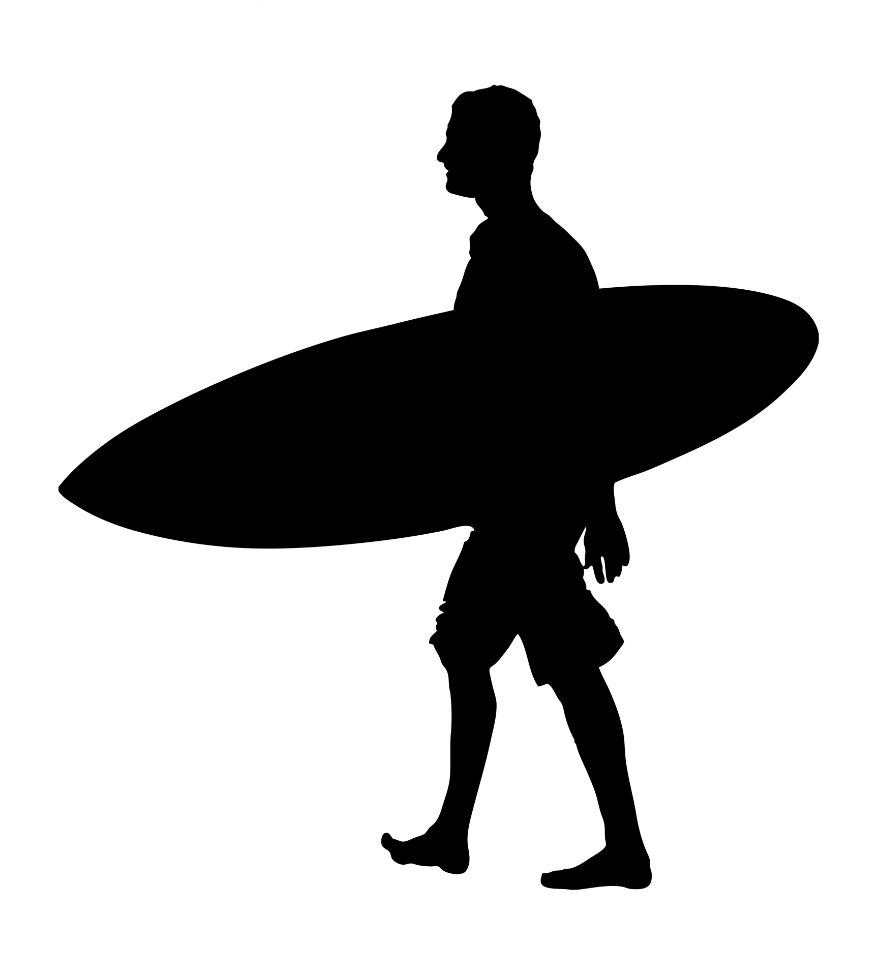 man surfboard silhouette free photo