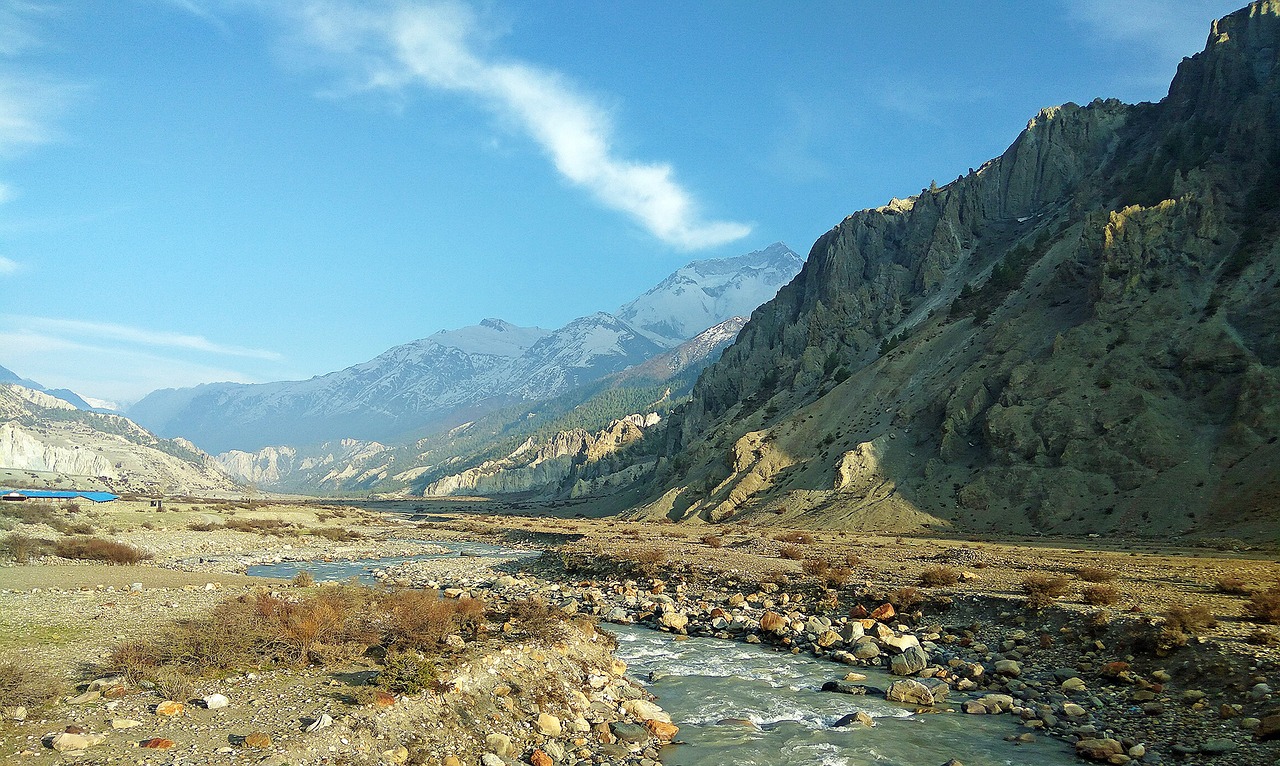 manang nepal landscape nepal mountain free photo
