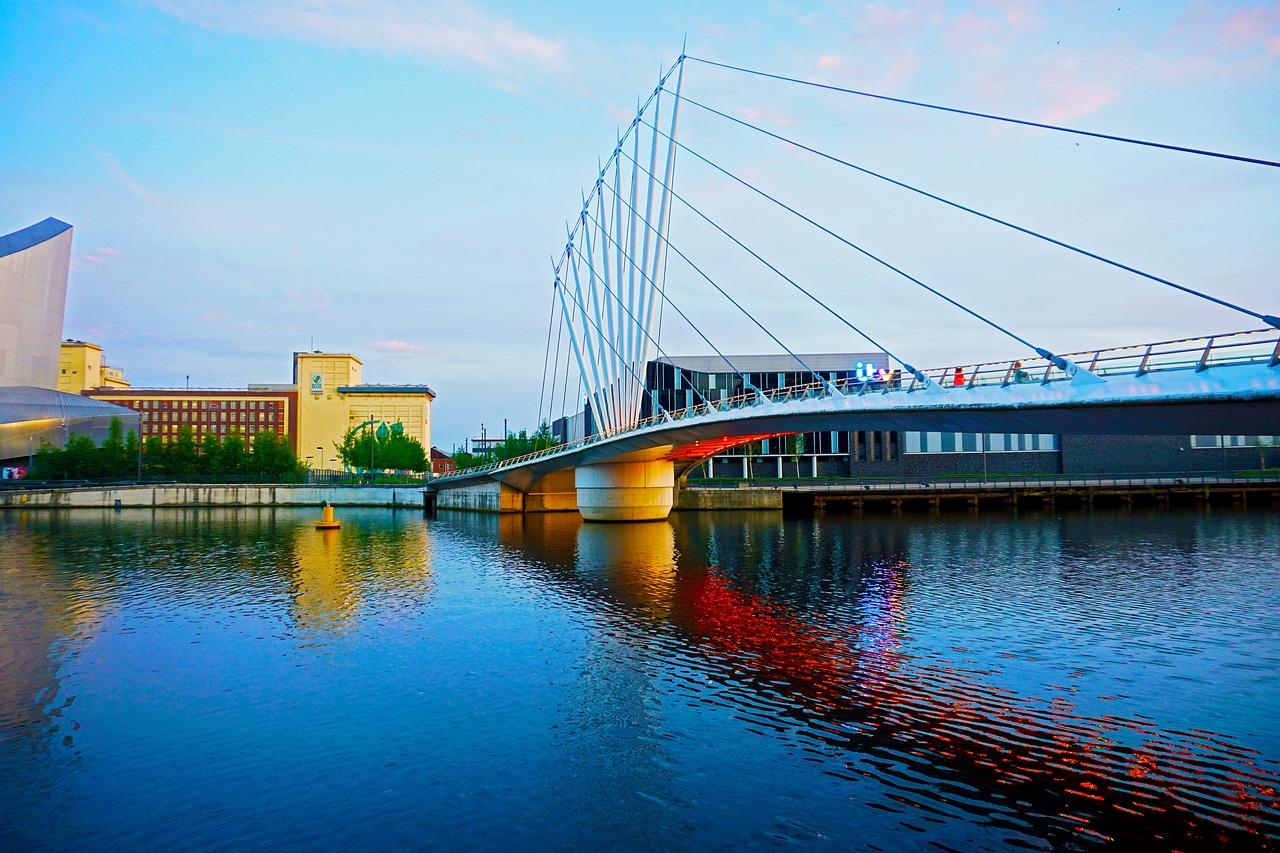 manchester bridge port free photo