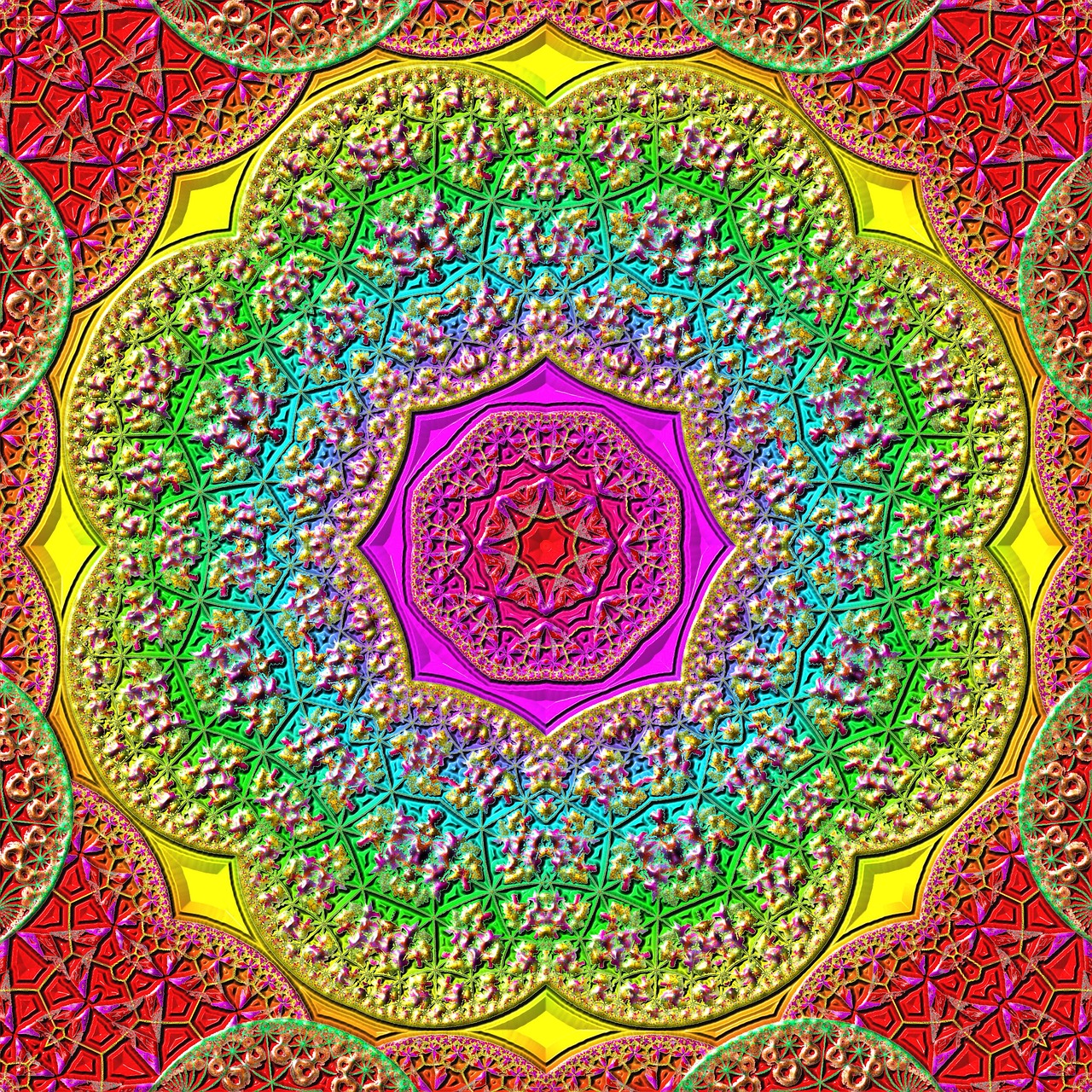 mandala tile background free photo