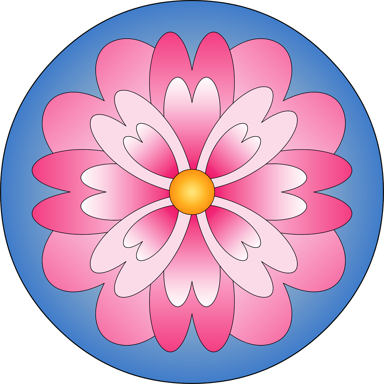 mandala flower rosa free photo