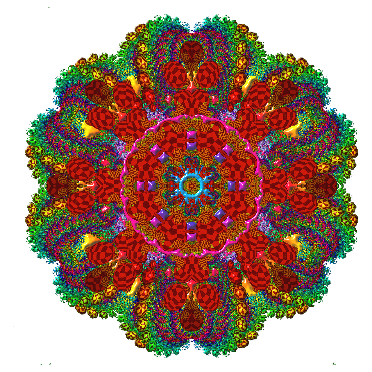 mandala fractal graphic free photo