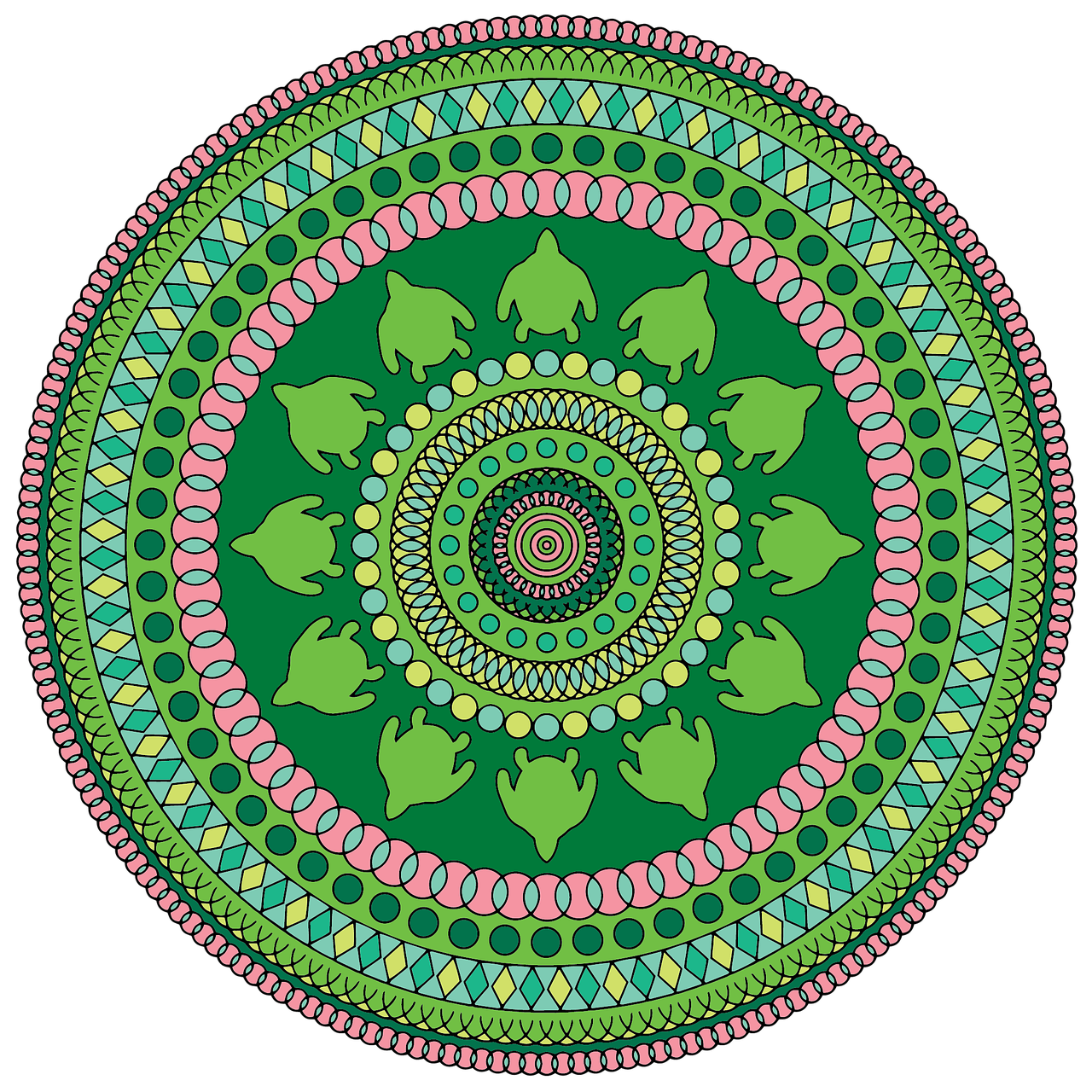 mandala swirl geometric free photo