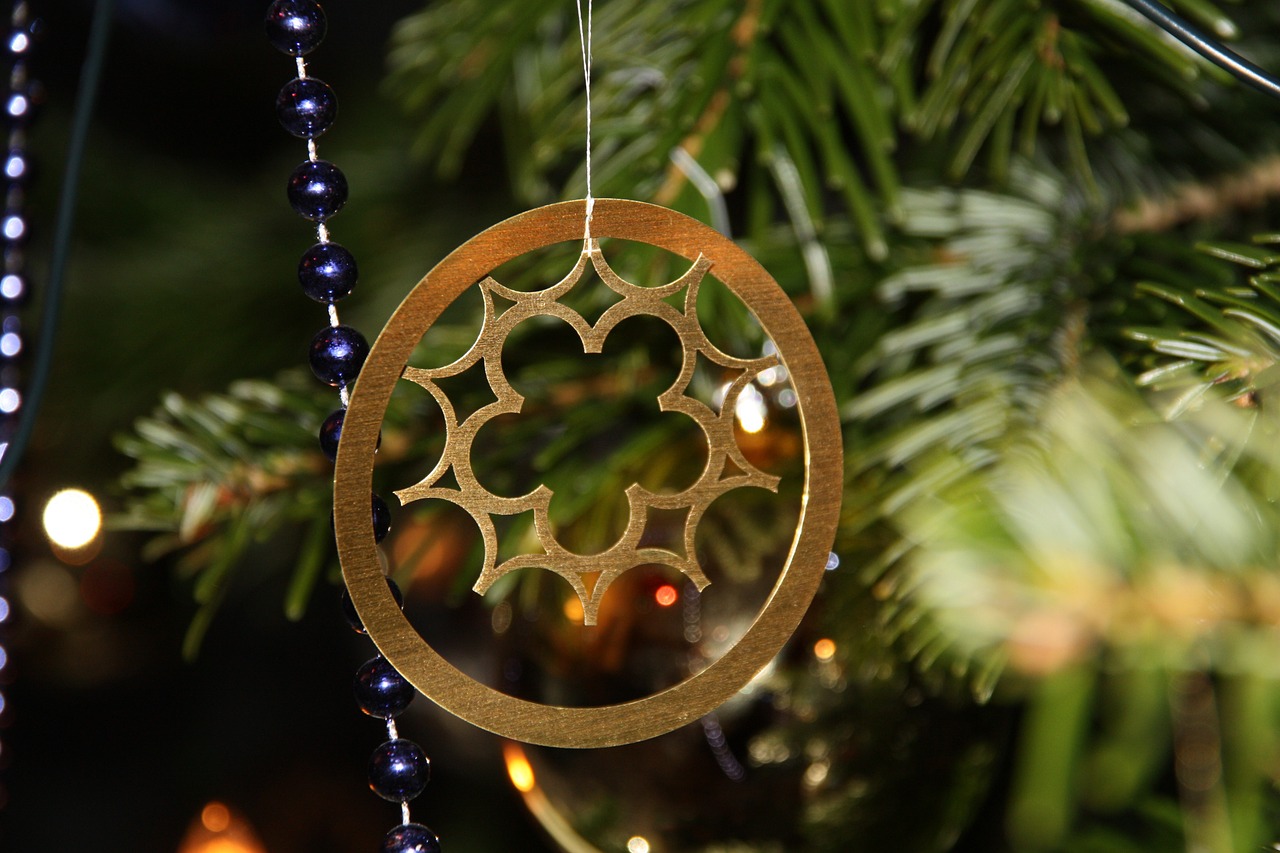 mandala christmas tree gold free photo