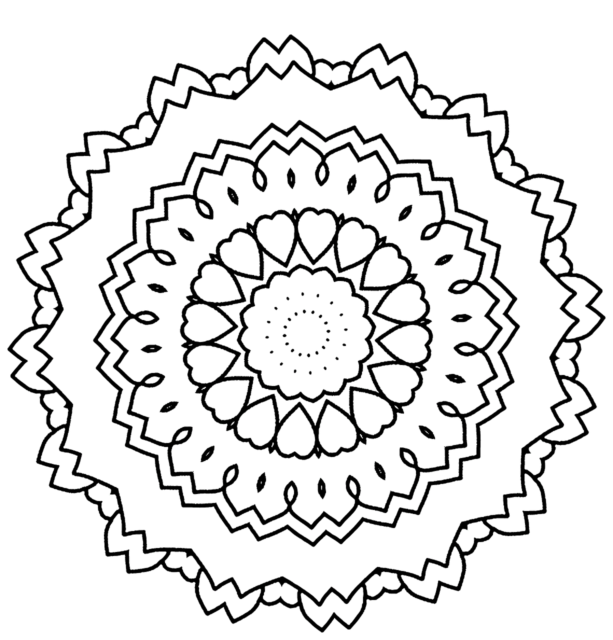 mandala drawing coloring book free photo