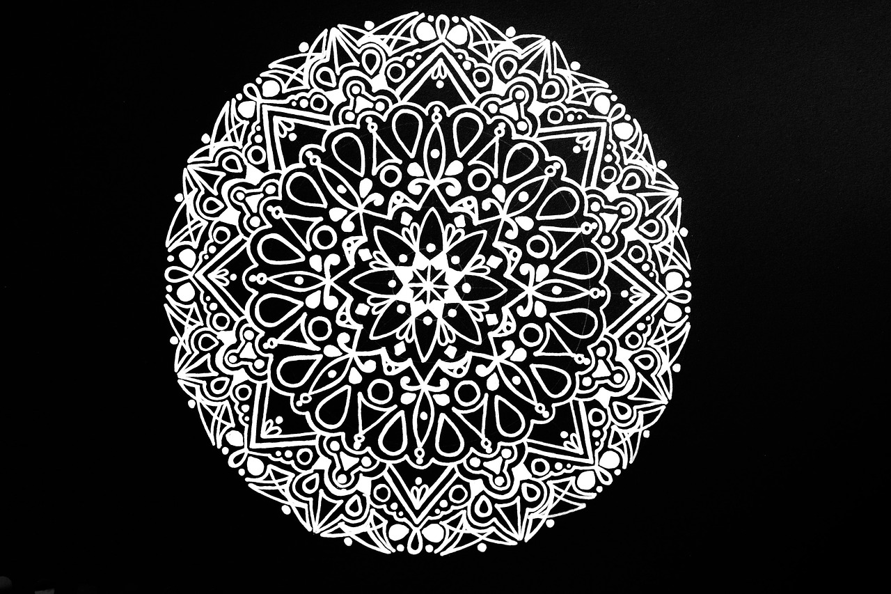 mandala black and white zendala free photo