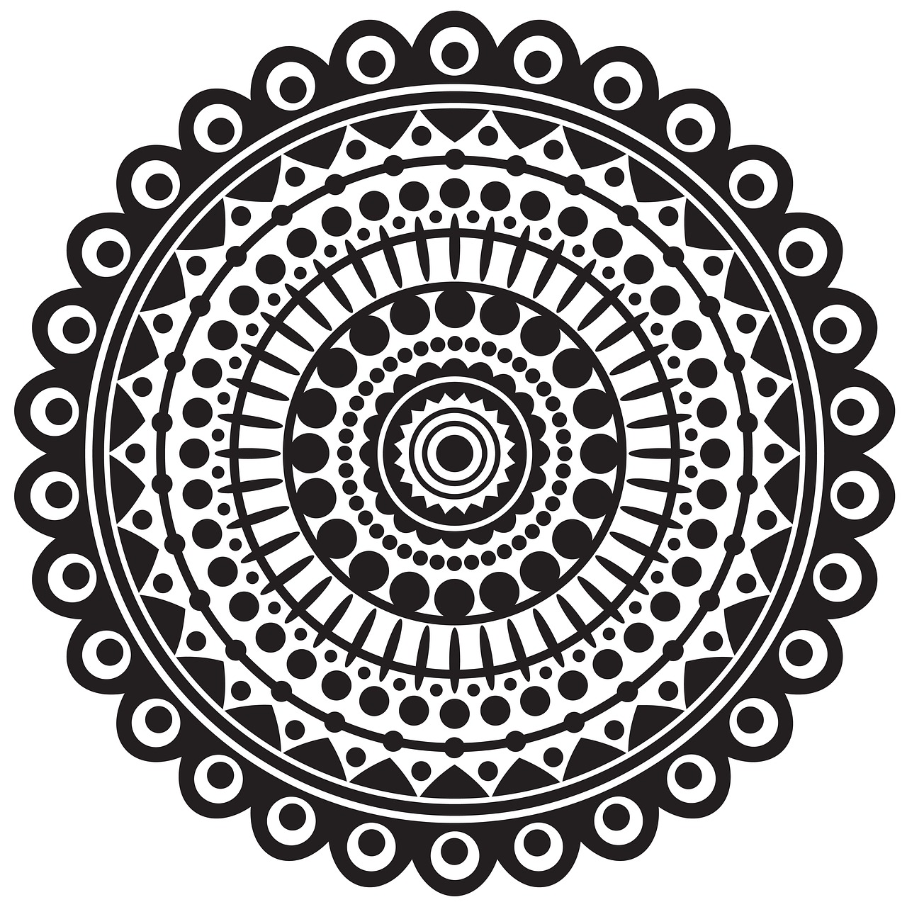 mandala geometric symbol free photo