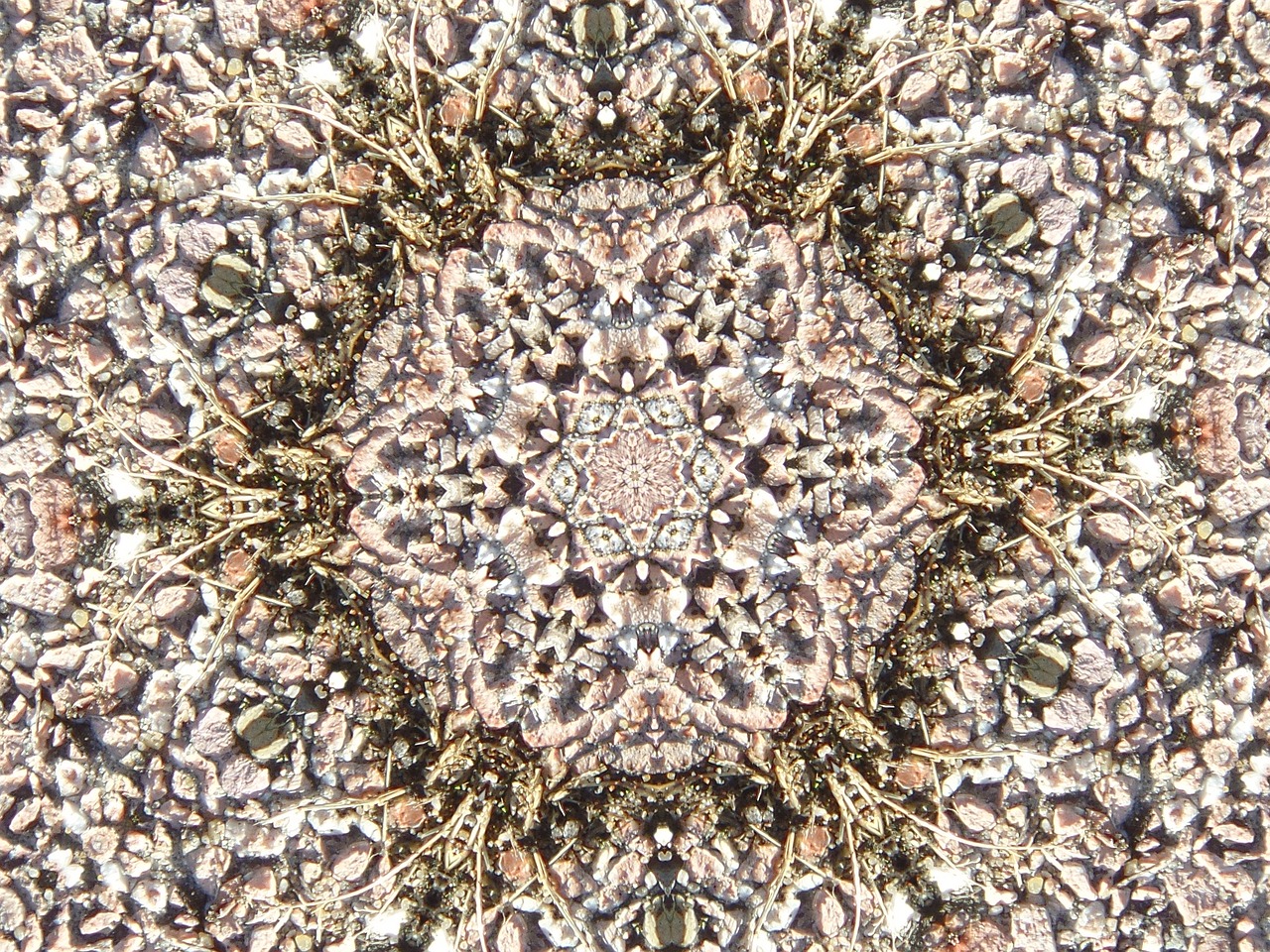 mandala concrete away free photo