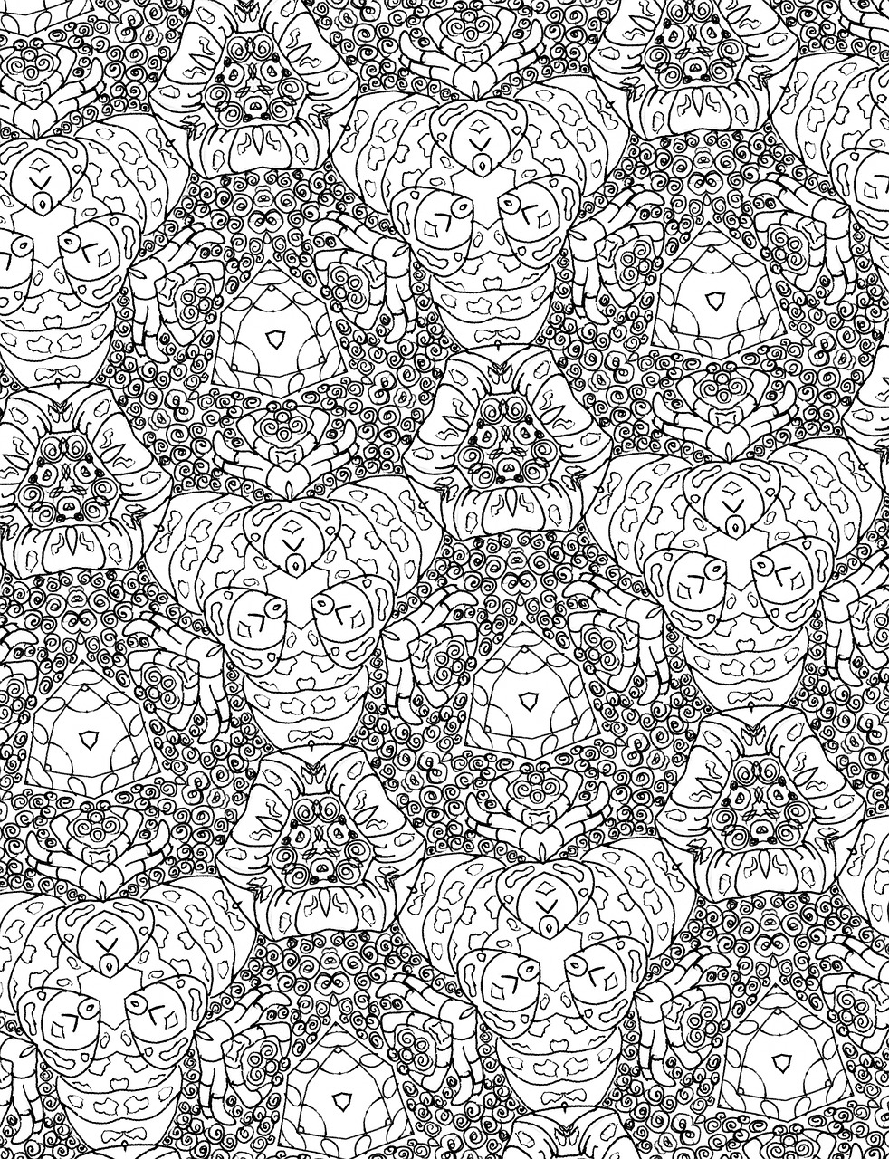 mandala calming coloring page free photo