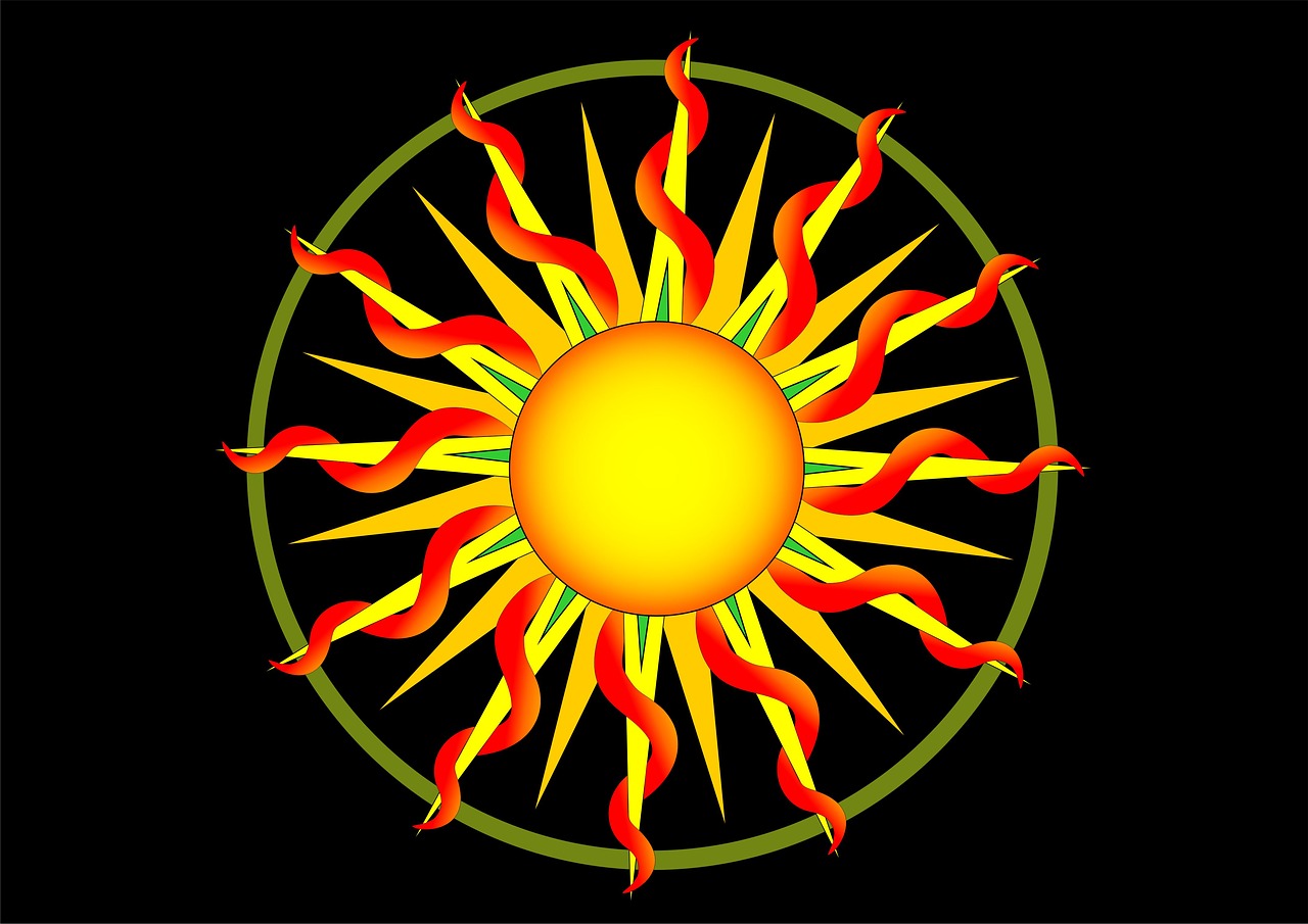 mandala sun graphic free photo