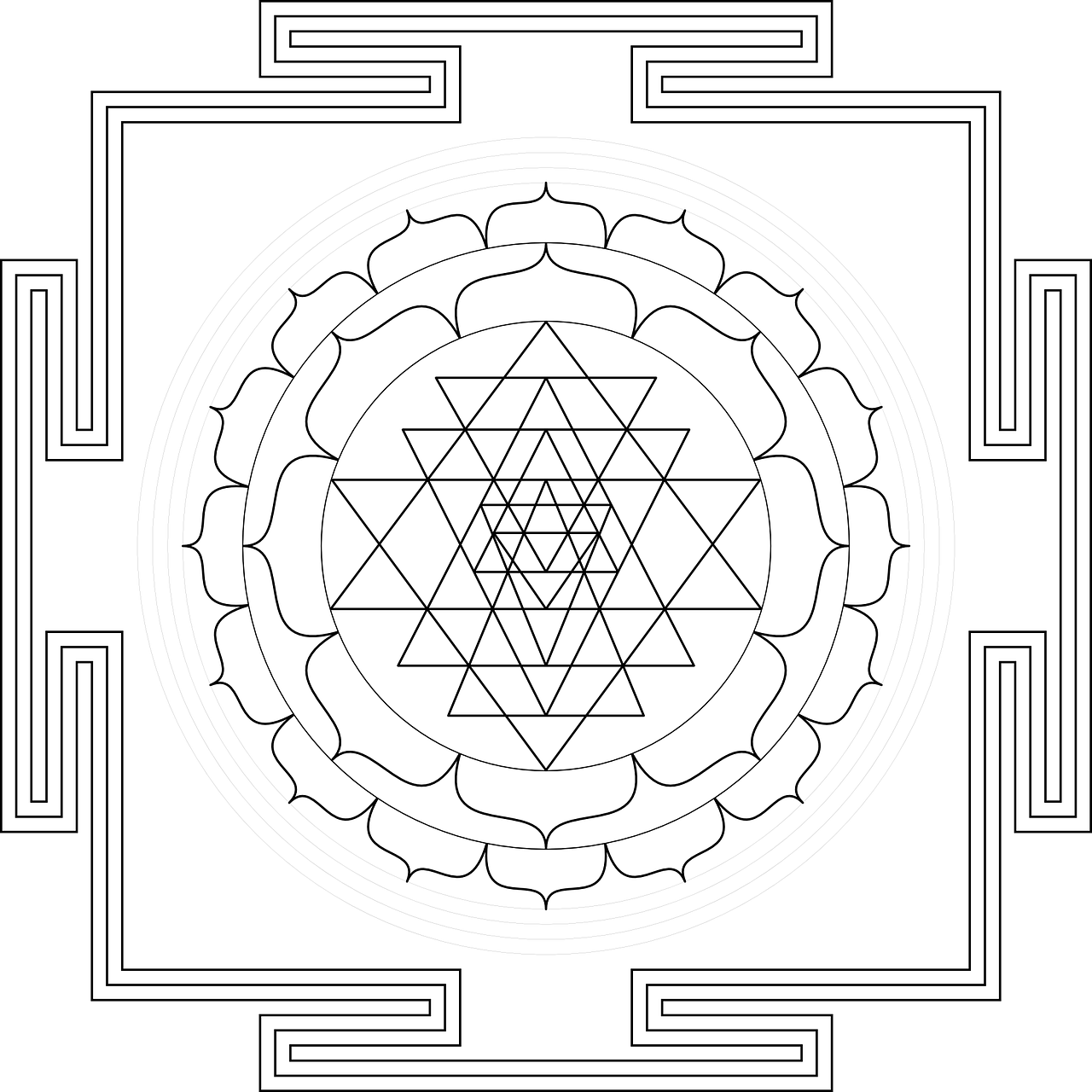 mandala meditation symbol free photo