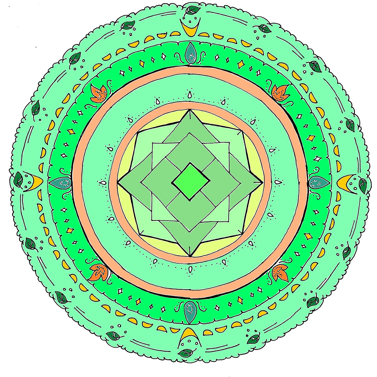 mandala  vitality  green free photo