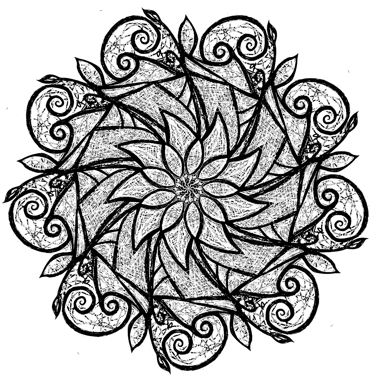 mandala  fabric  design free photo