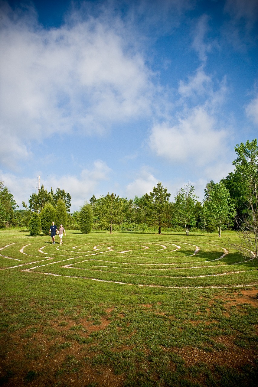 mandala maze labyrinth free photo