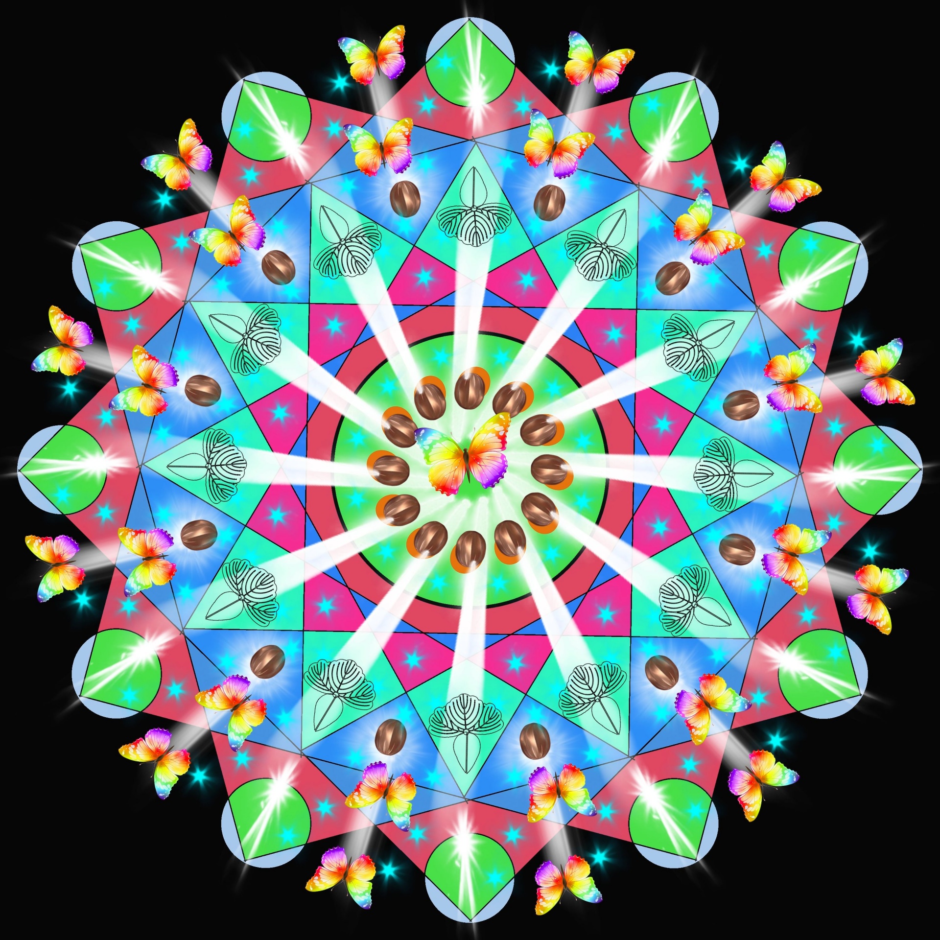 mandala symmetry ornament free photo