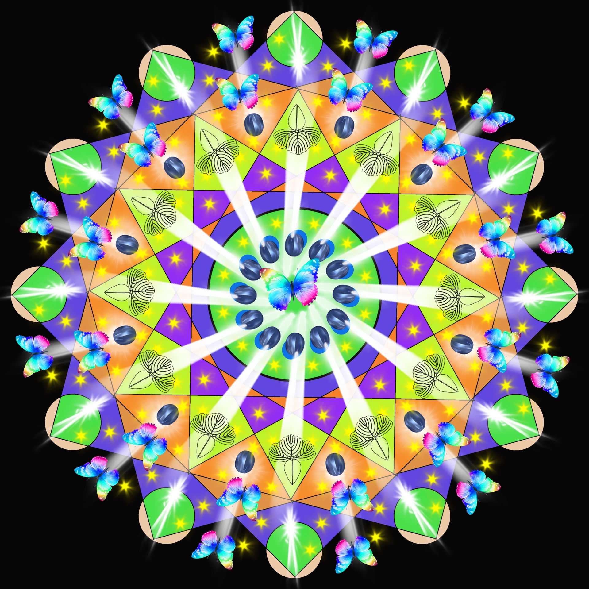 mandala symmetry ornament free photo