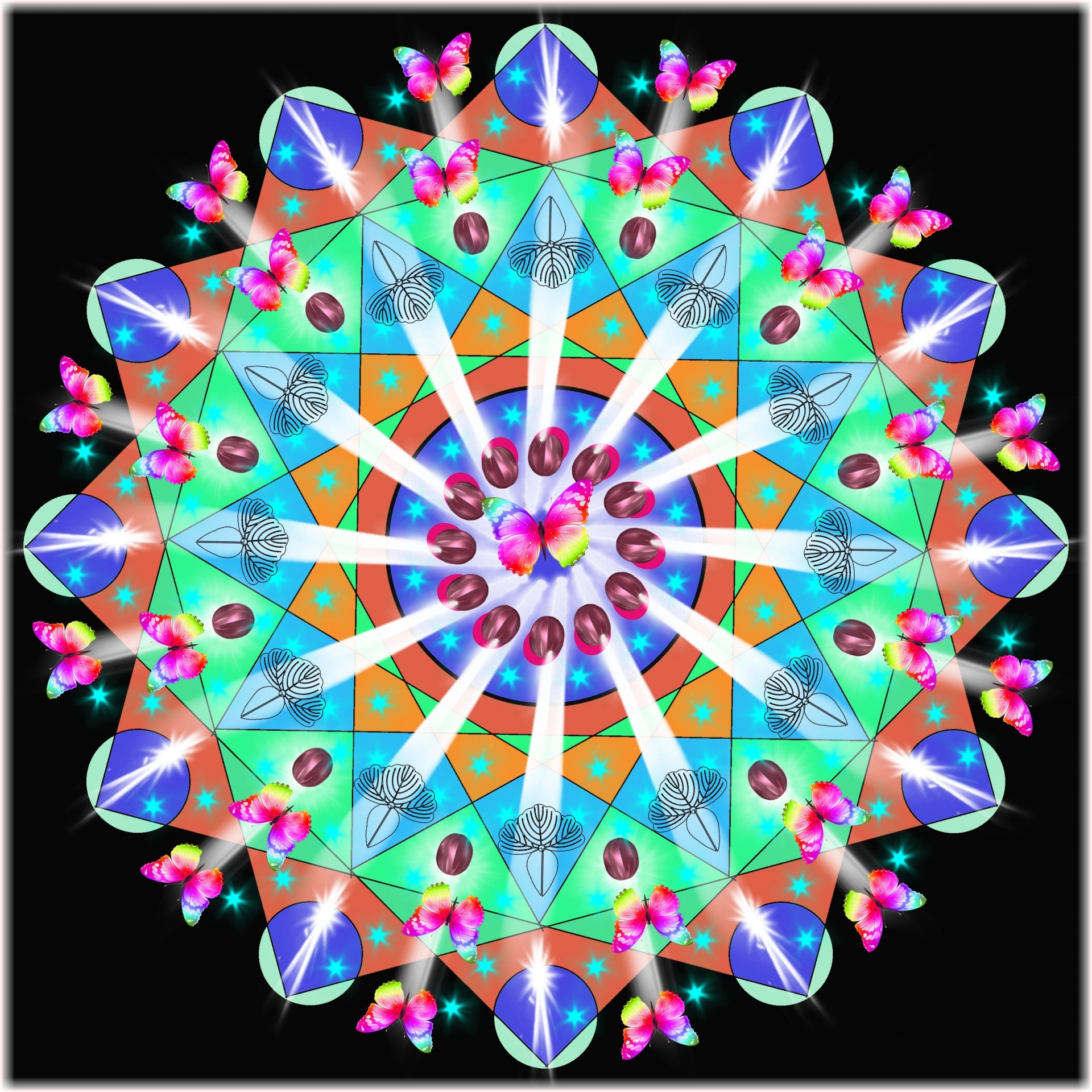 mandala symmetry ornament free photo