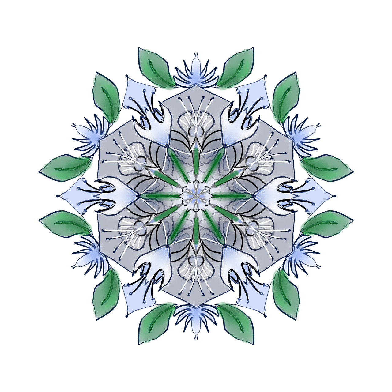 mandala flower symmetry hell free photo