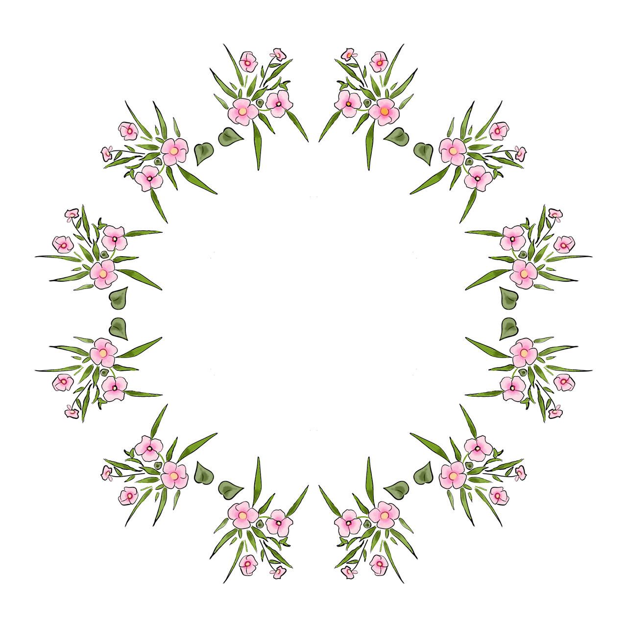 mandala framework wreath flower free photo