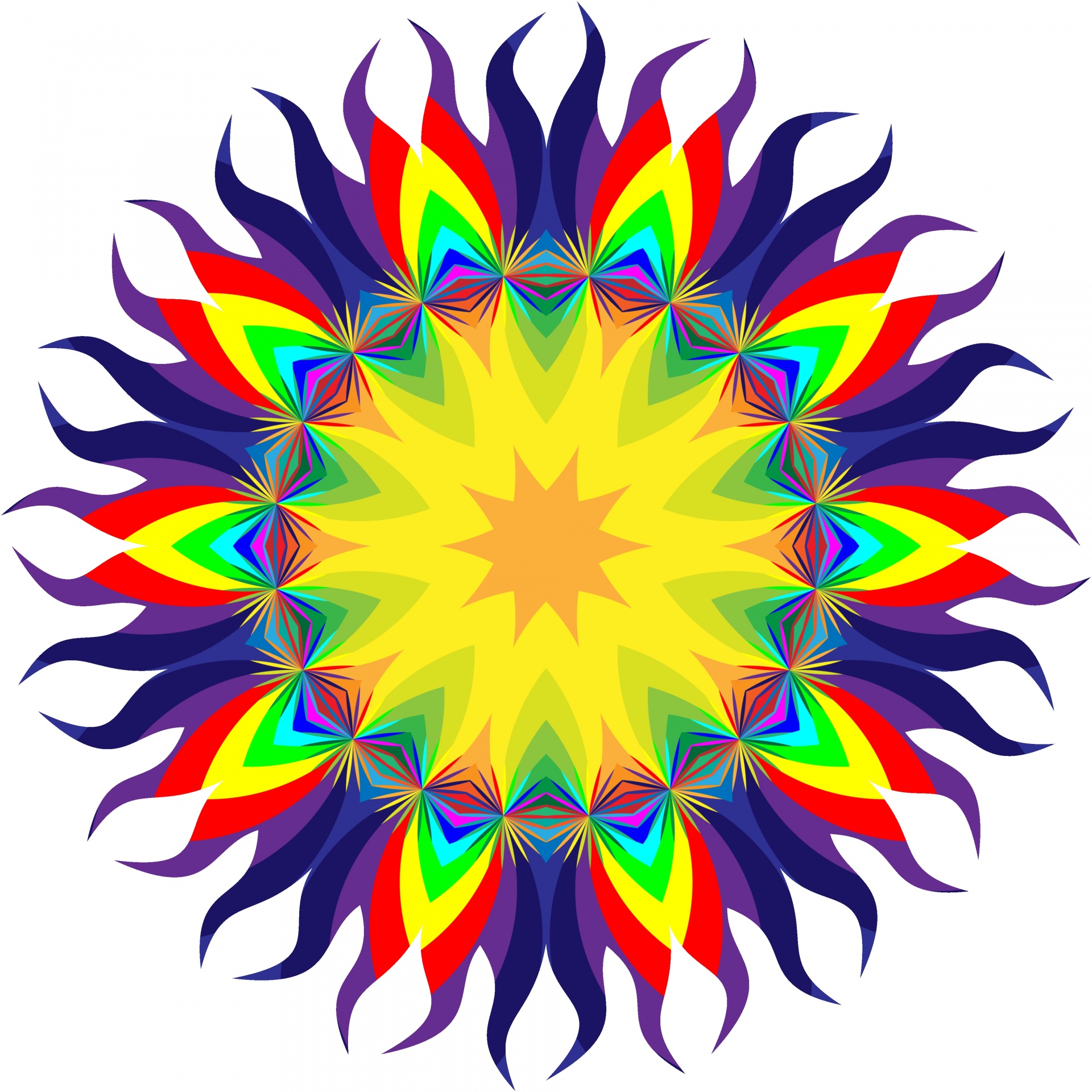 mandala sun color free photo