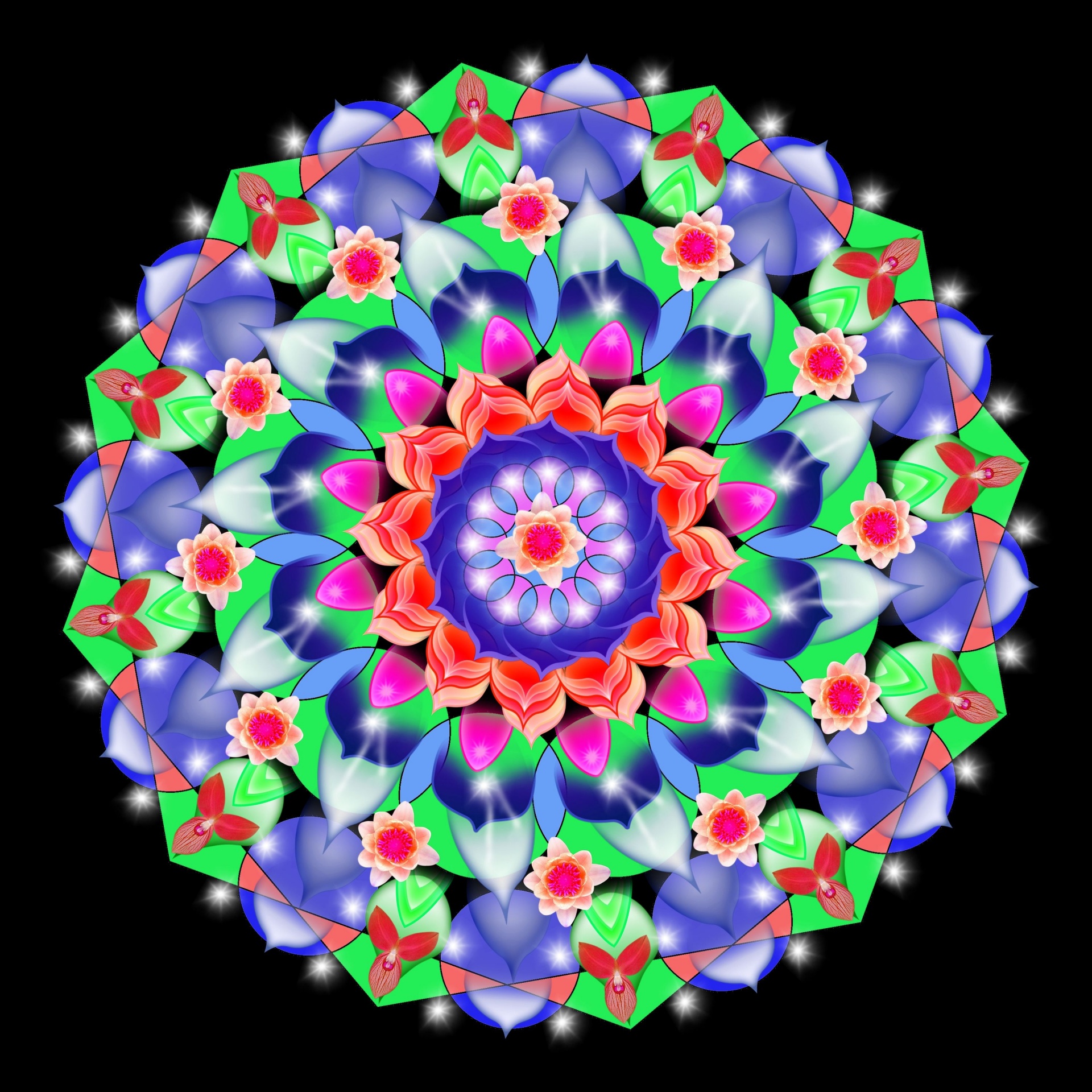 mandala symmetry ornament free photo