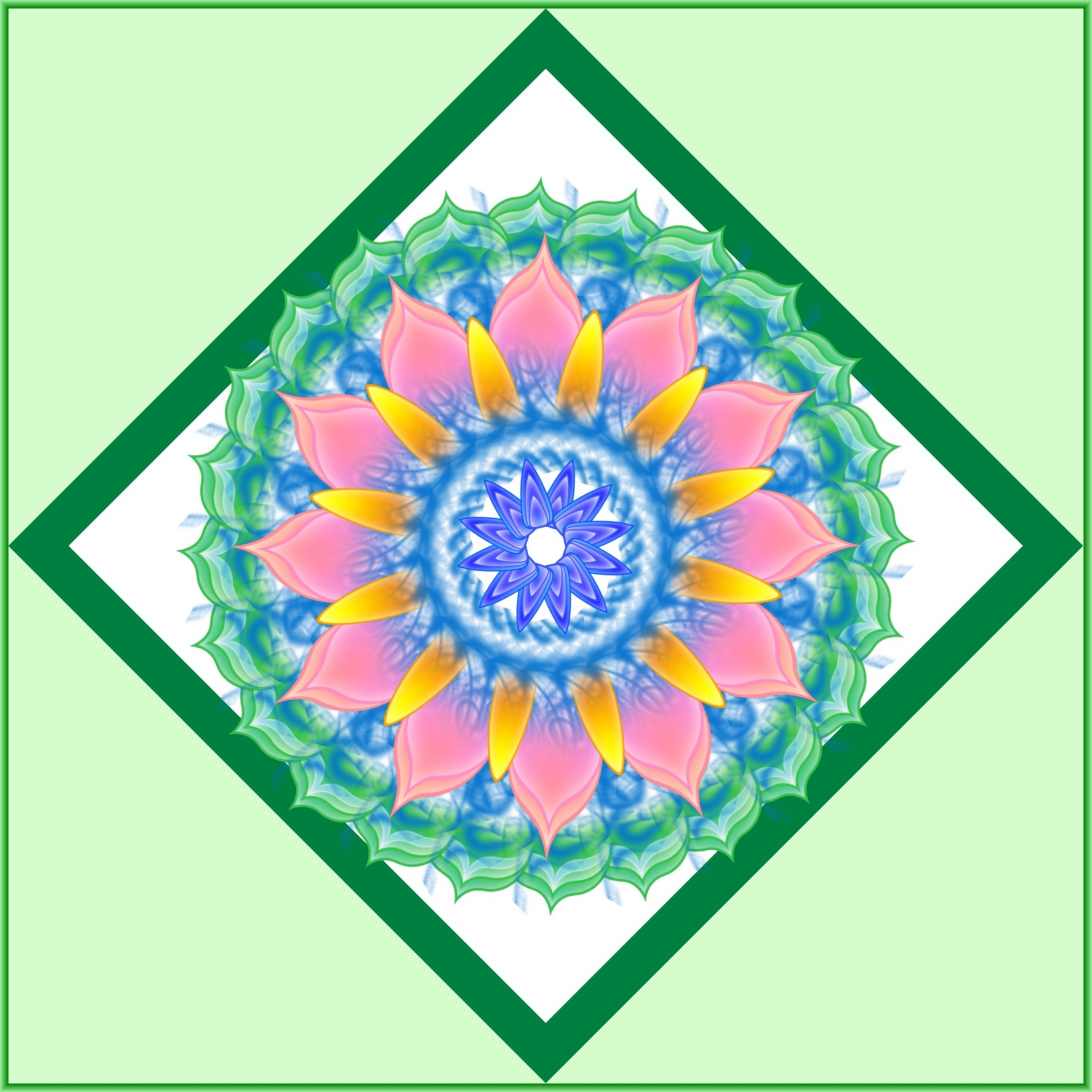 mandala flower symmetry free photo