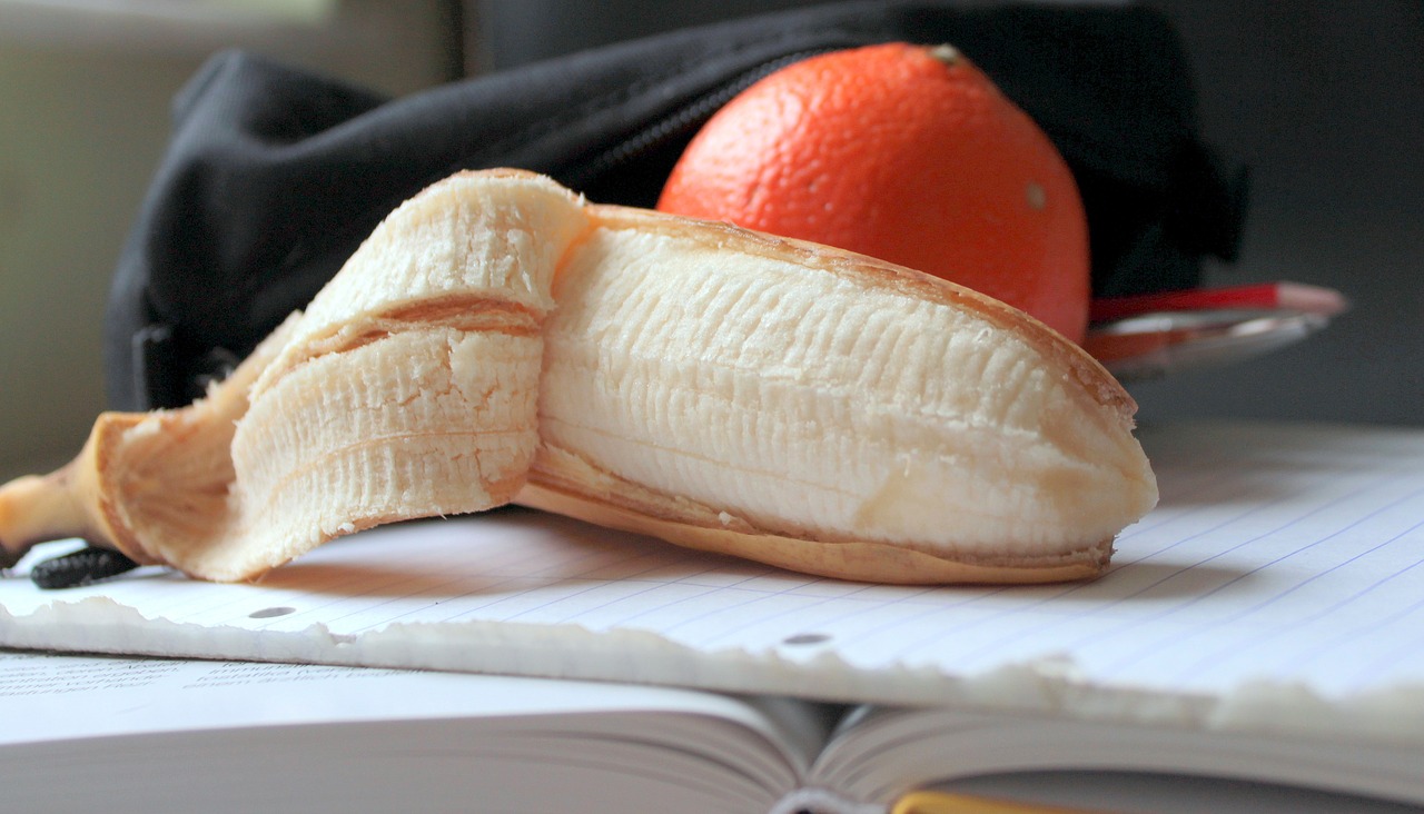 banana mandarin fruit free photo