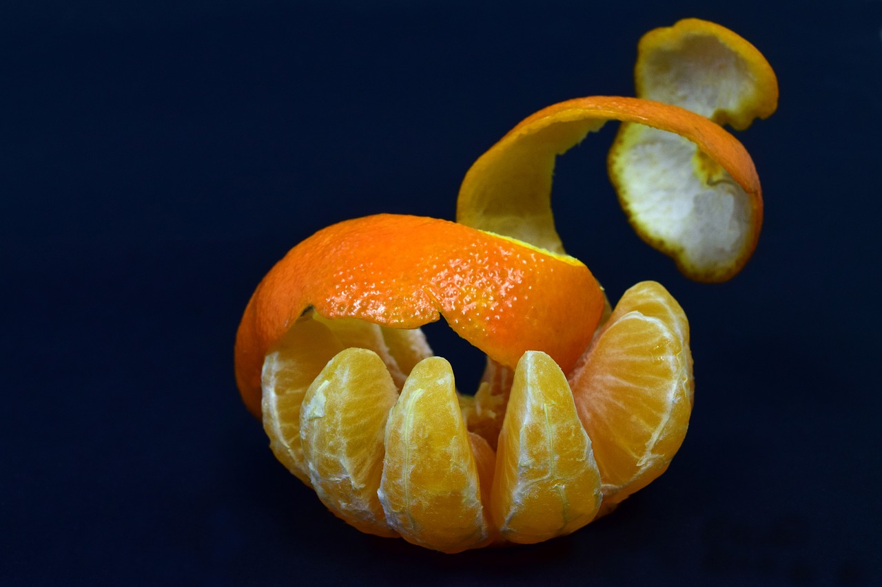 mandarin shell fruit free photo