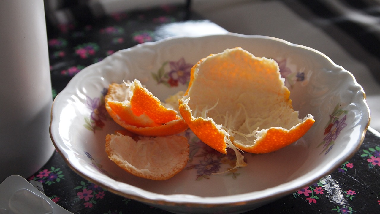 mandarin peel fruit free photo