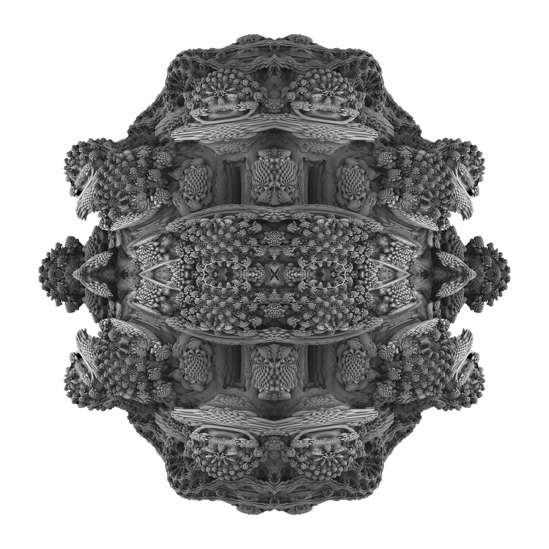 black white mandelbulber free photo