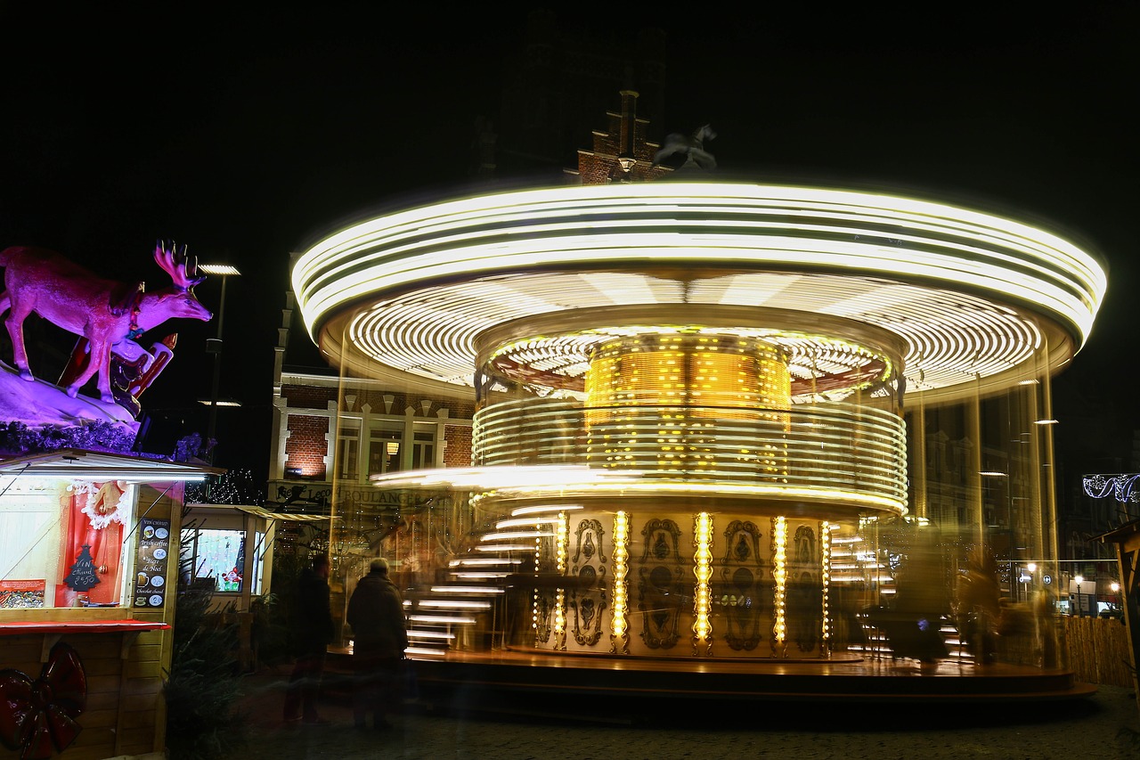 manege night christmas market free photo