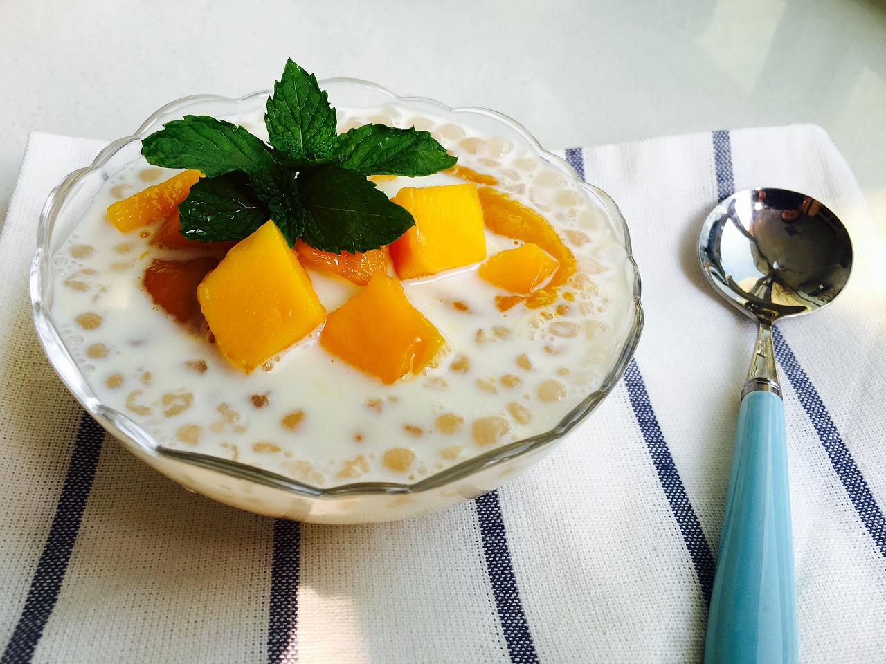 mango mango sago mint free photo