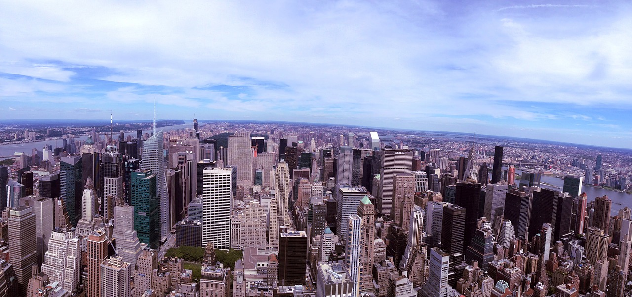 manhattan skyscrapers new york free photo