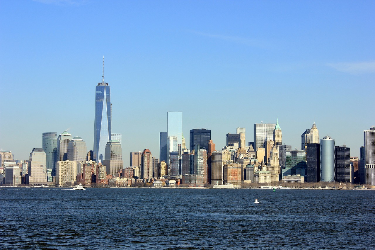 manhattan skyline new york city free photo